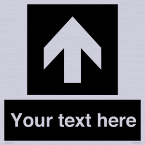 IV7076: Custom Directional signage black arrow up