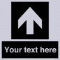 IV7076: Custom Directional signage black arrow up