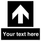 IV7076: Custom Directional signage black arrow up