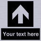 IV7076: Custom Directional signage black arrow up