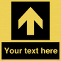 IV7076: Custom Directional signage black arrow up