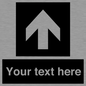 IV7076: Custom Directional signage black arrow up