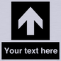 IV7076: Custom Directional signage black arrow up