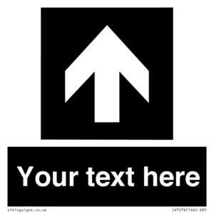 IV7076: Custom Directional signage black arrow up