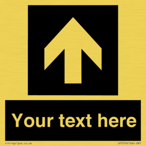 IV7076: Custom Directional signage black arrow up