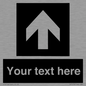 IV7076: Custom Directional signage black arrow up