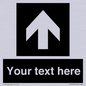 IV7076: Custom Directional signage black arrow up