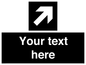 IV7077: Custom Directional signage black arrow up right
