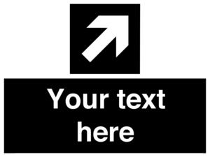 IV7077: Custom Directional signage black arrow up right