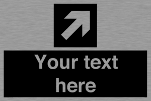 IV7077: Custom Directional signage black arrow up right