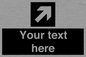 IV7077: Custom Directional signage black arrow up right