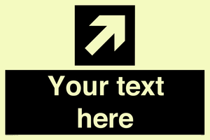 IV7077: Custom Directional signage black arrow up right