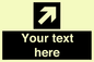 IV7077: Custom Directional signage black arrow up right