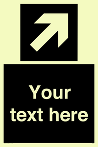 IV7077: Custom Directional signage black arrow up right