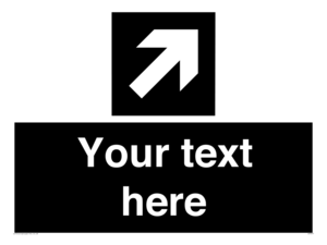Directional Right Signage IV7077: Custom Directional signage black arrow up right – Viking Signs