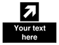 IV7077: Custom Directional signage black arrow up right