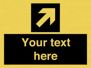 IV7077: Custom Directional signage black arrow up right