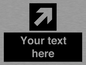 IV7077: Custom Directional signage black arrow up right
