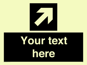 IV7077: Custom Directional signage black arrow up right