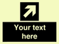 IV7077: Custom Directional signage black arrow up right