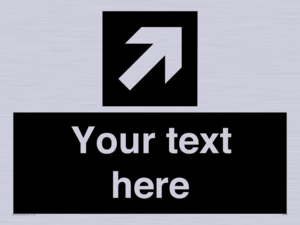 IV7077: Custom Directional signage black arrow up right