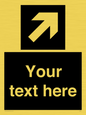 IV7077: Custom Directional signage black arrow up right