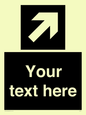 IV7077: Custom Directional signage black arrow up right