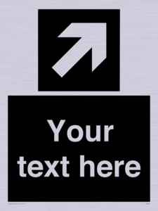 IV7077: Custom Directional signage black arrow up right