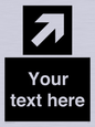 IV7077: Custom Directional signage black arrow up right