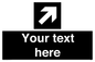 IV7077: Custom Directional signage black arrow up right