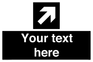 IV7077: Custom Directional signage black arrow up right