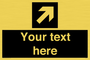 IV7077: Custom Directional signage black arrow up right