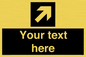 IV7077: Custom Directional signage black arrow up right