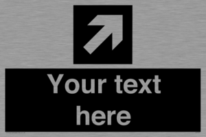 IV7077: Custom Directional signage black arrow up right