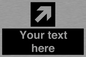 IV7077: Custom Directional signage black arrow up right
