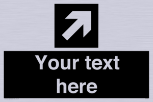 IV7077: Custom Directional signage black arrow up right