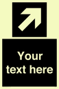 IV7077: Custom Directional signage black arrow up right
