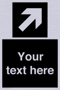 IV7077: Custom Directional signage black arrow up right