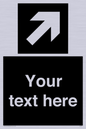 IV7077: Custom Directional signage black arrow up right