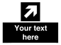 IV7077: Custom Directional signage black arrow up right