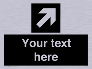 IV7077: Custom Directional signage black arrow up right
