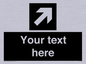 IV7077: Custom Directional signage black arrow up right