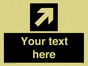 IV7077: Custom Directional signage black arrow up right