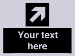 IV7077: Custom Directional signage black arrow up right