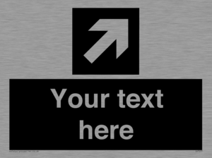 IV7077: Custom Directional signage black arrow up right