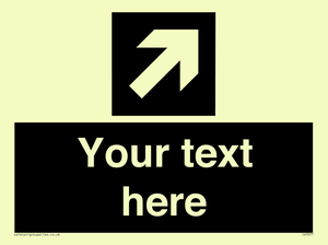 IV7077: Custom Directional signage black arrow up right