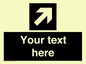 IV7077: Custom Directional signage black arrow up right