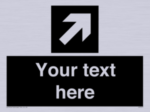 IV7077: Custom Directional signage black arrow up right