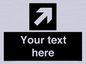 IV7077: Custom Directional signage black arrow up right