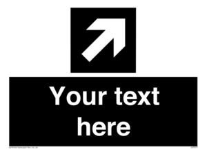 IV7077: Custom Directional signage black arrow up right